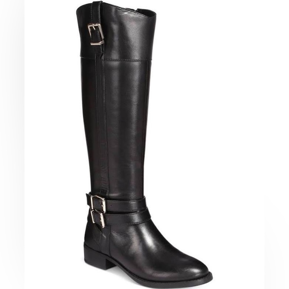 I.N.C. International Concepts Frankii riding boots, buckled straps, almond toe